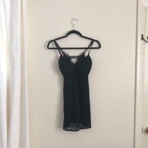 Sexy Black Intimates Sleepwear Slip